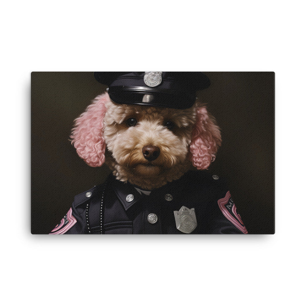 Poodle Security Officer Canvas - PosterfyAI.com