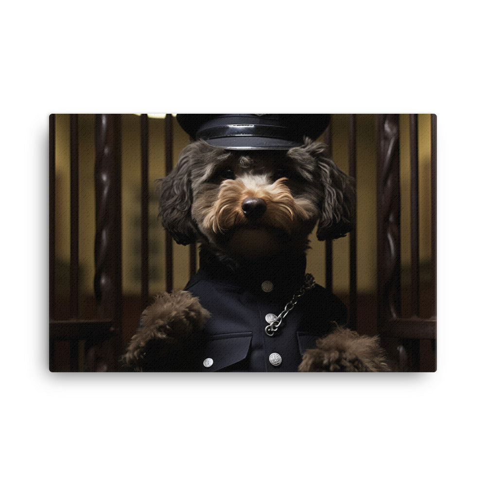 Poodle Prison Officer Canvas - PosterfyAI.com