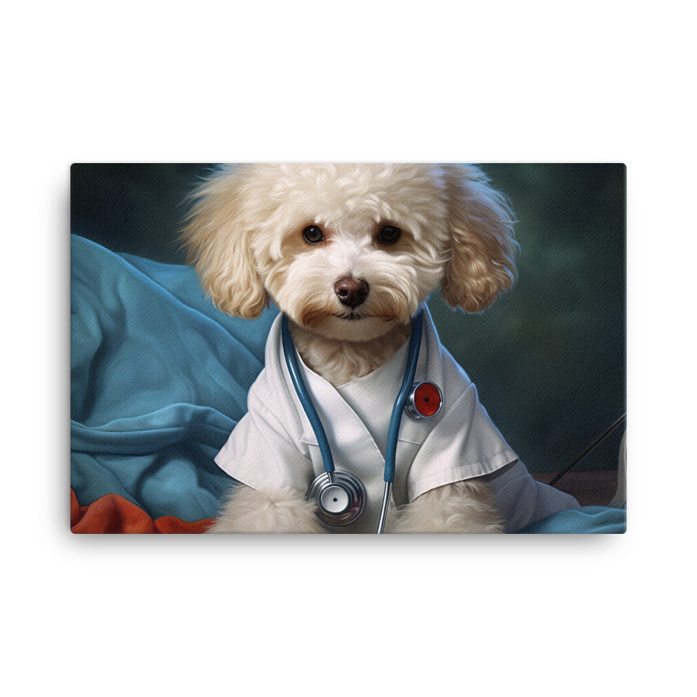 Poodle Nurse Canvas - PosterfyAI.com