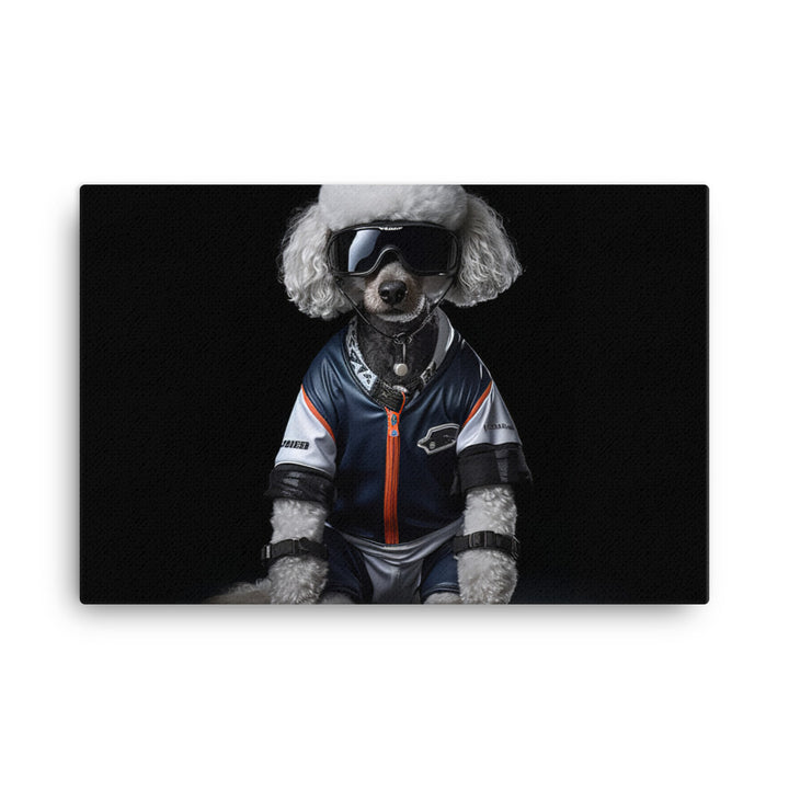 Poodle Motorsport Athlete Canvas - PosterfyAI.com