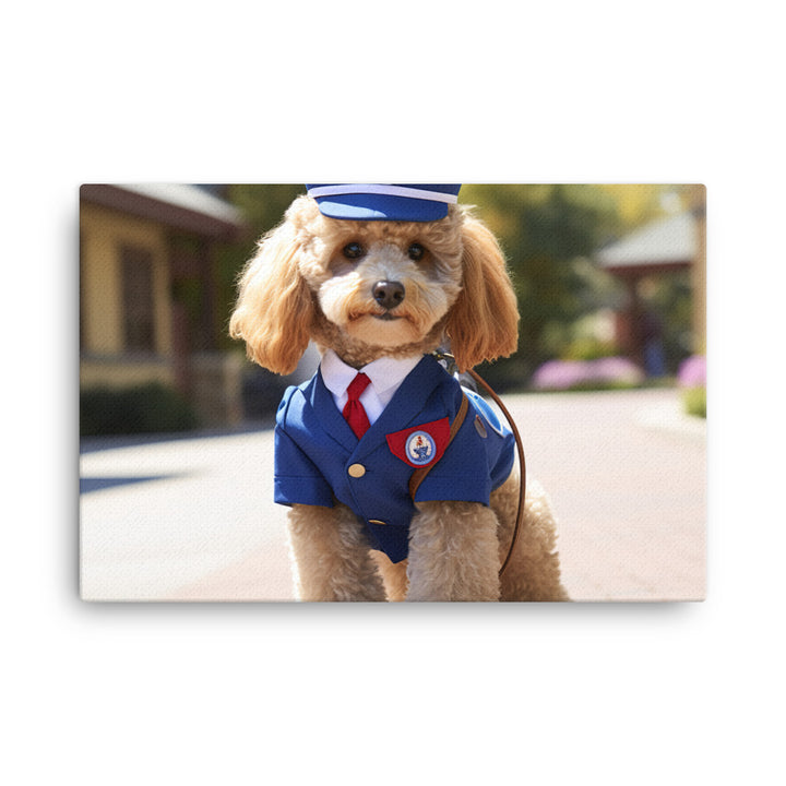 Poodle Mail Carrier Canvas - PosterfyAI.com