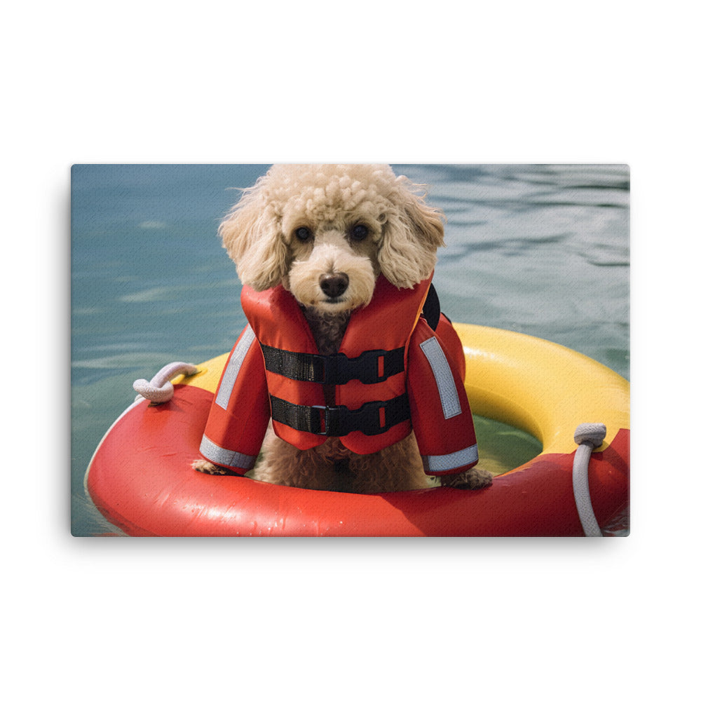 Poodle Lifeguard Canvas - PosterfyAI.com