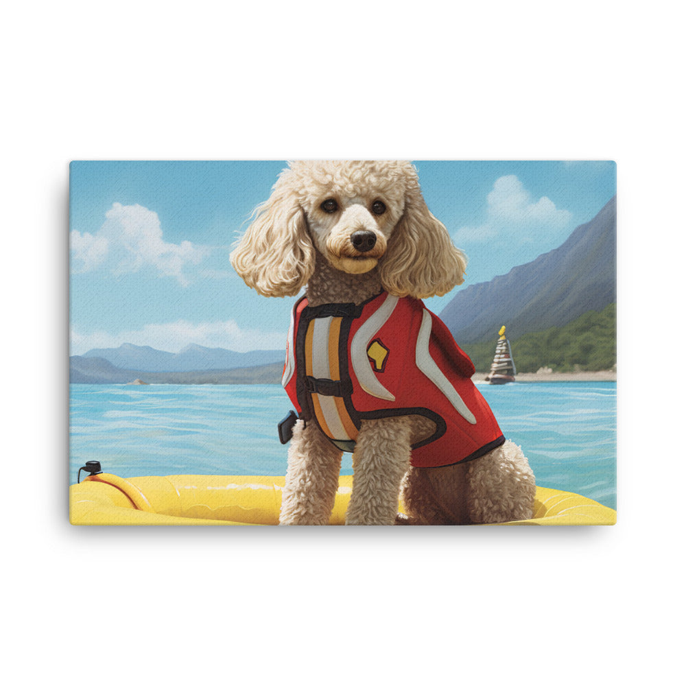 Poodle Lifeguard Canvas - PosterfyAI.com