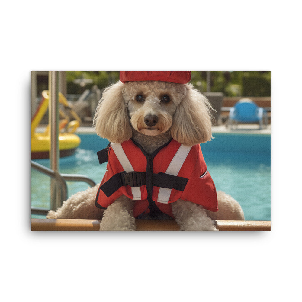 Poodle Lifeguard Canvas - PosterfyAI.com