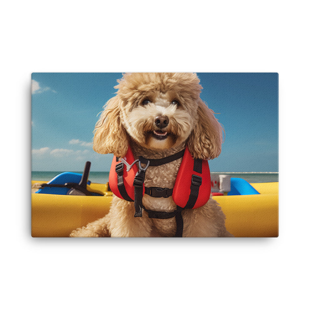 Poodle Lifeguard Canvas - PosterfyAI.com