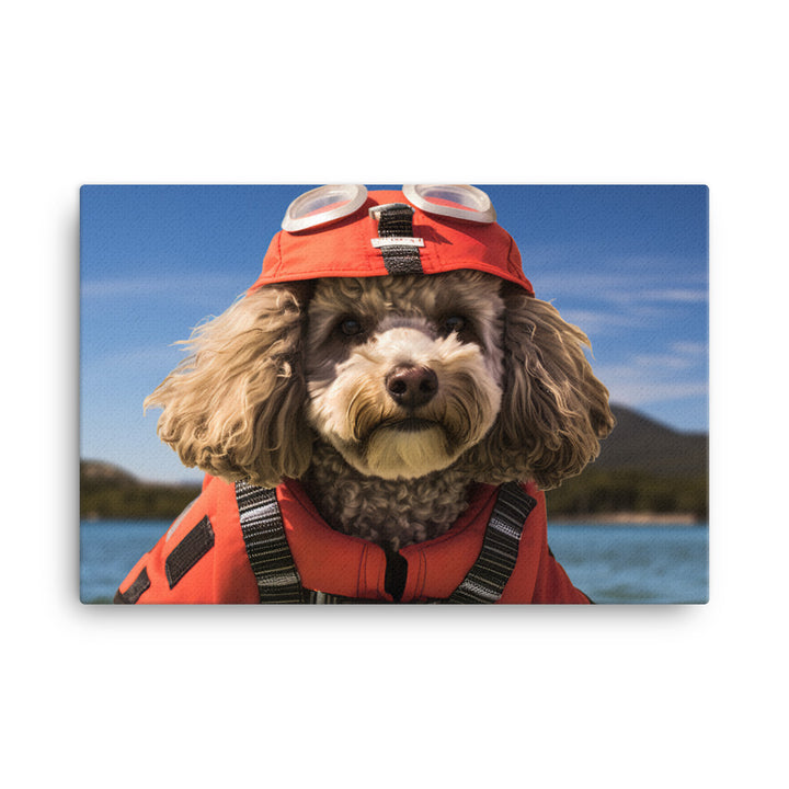 Poodle Lifeguard Canvas - PosterfyAI.com