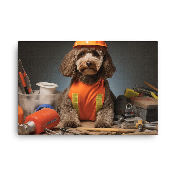 Poodle Contractor Canvas - PosterfyAI.com
