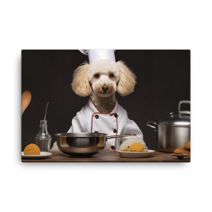 Poodle Chef Canvas - PosterfyAI.com