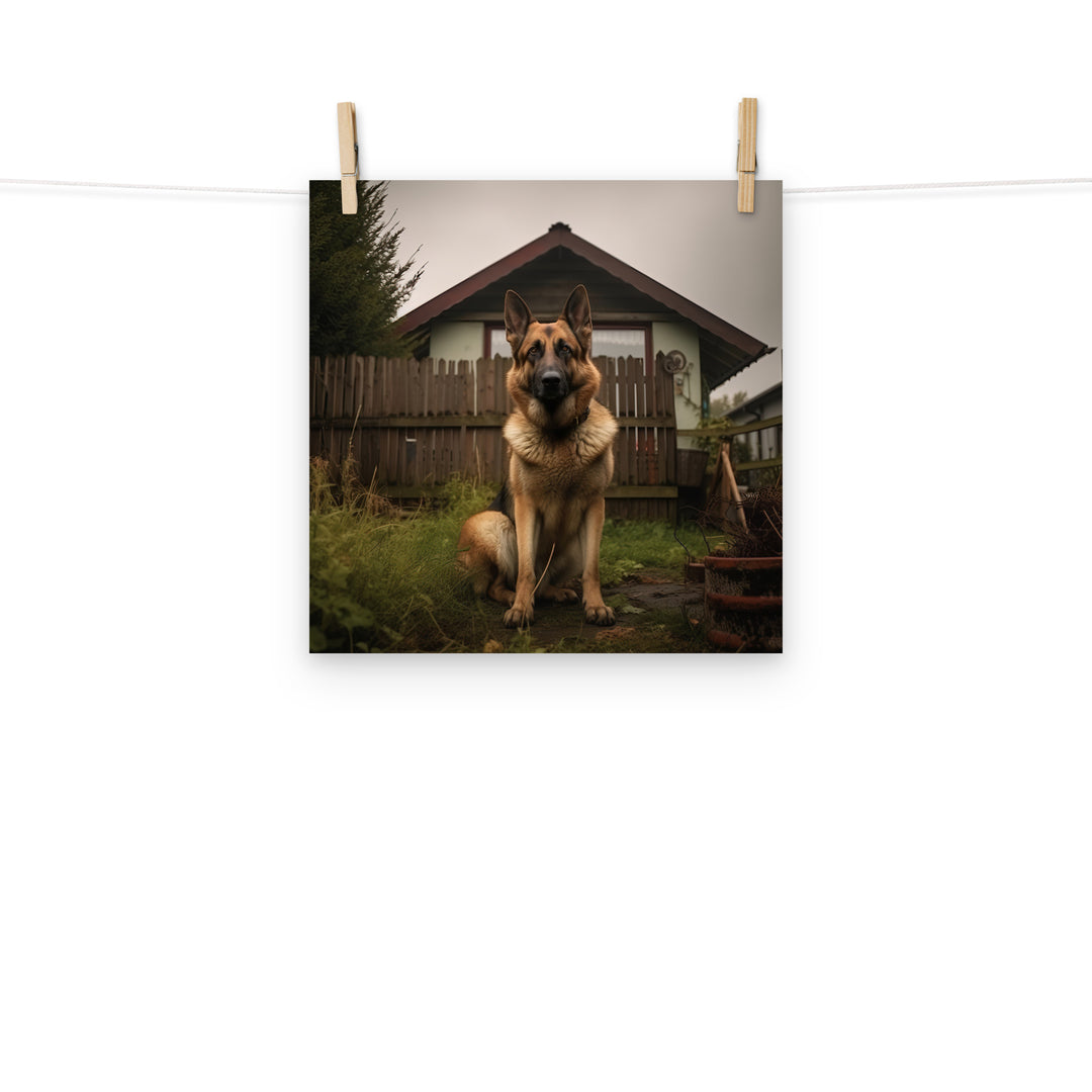 German Shepherd Photo paper poster - PosterfyAI.com