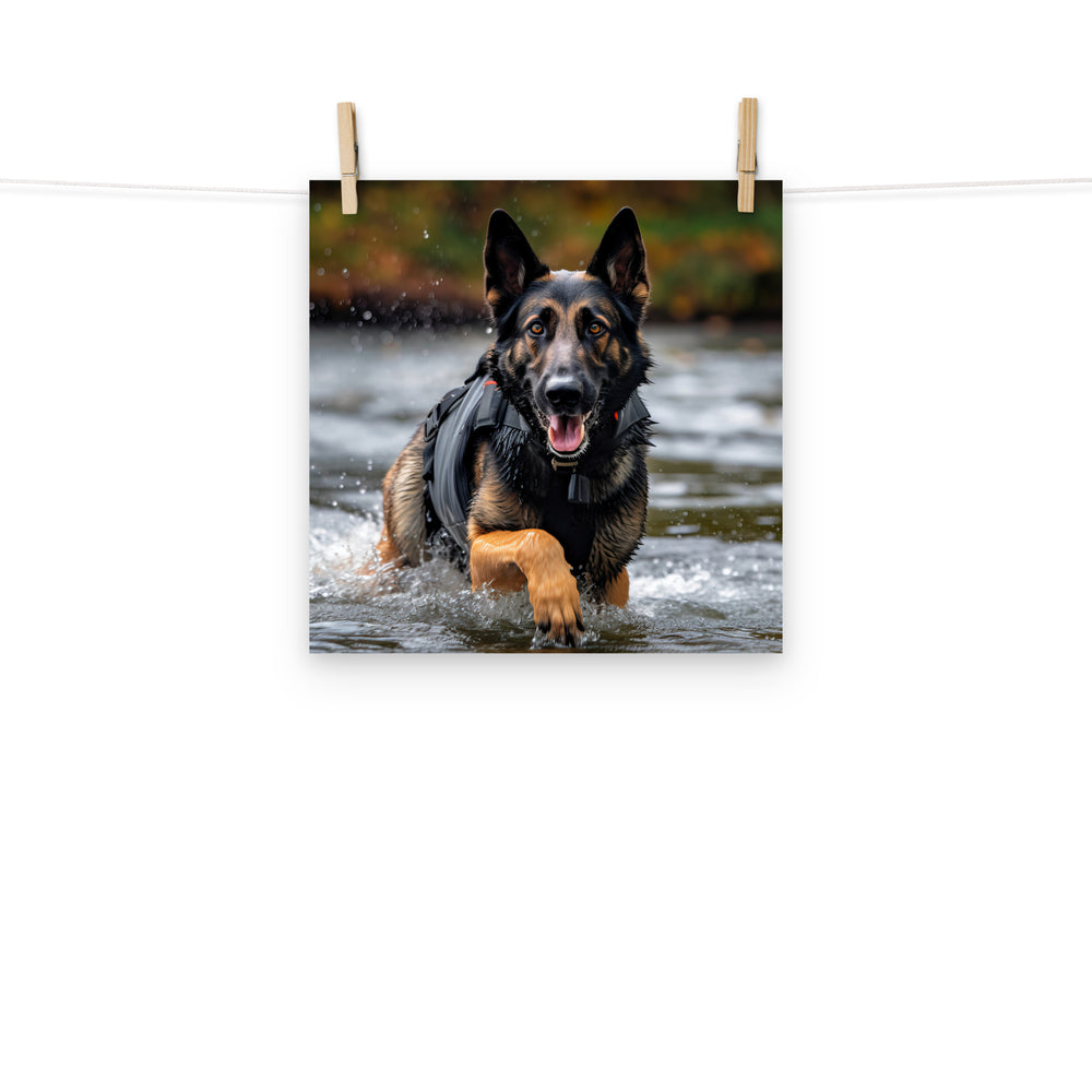 German Shepherd Photo paper poster - PosterfyAI.com