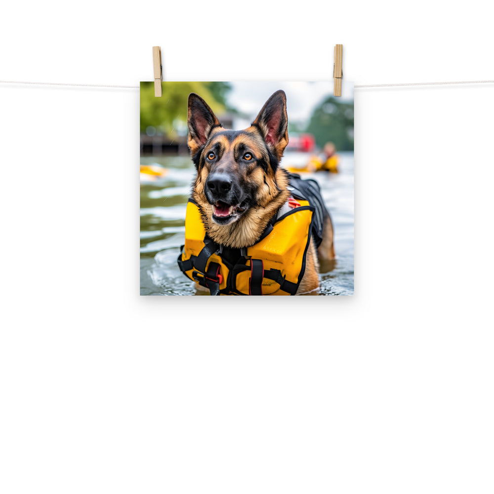 German Shepherd Photo paper poster - PosterfyAI.com