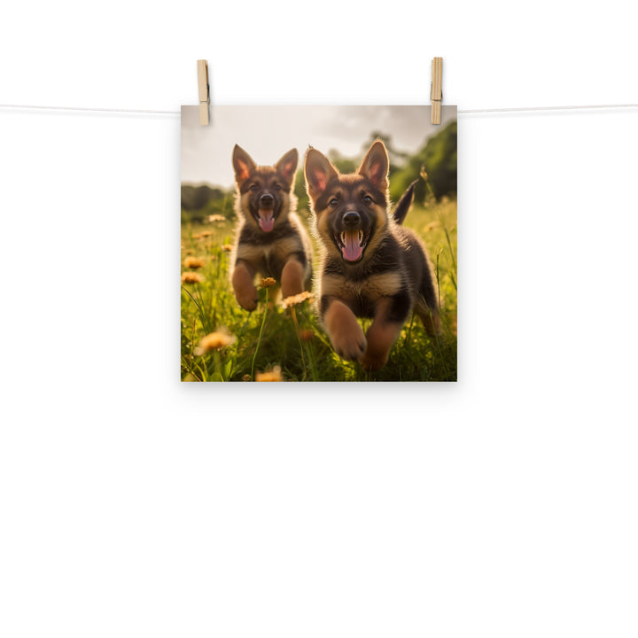 German Shepherd Photo paper poster - PosterfyAI.com