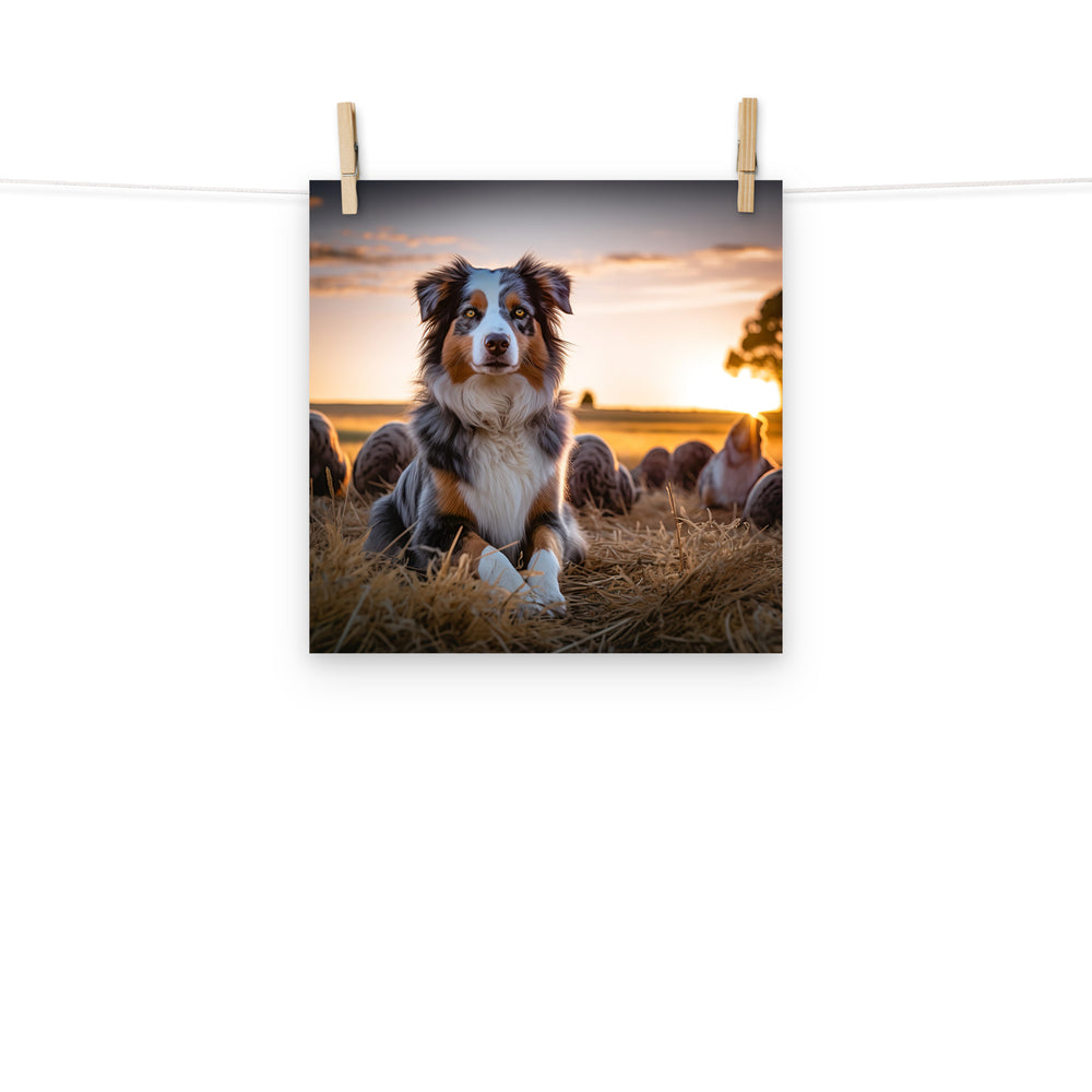 Australian Shepherd Photo paper poster - PosterfyAI.com