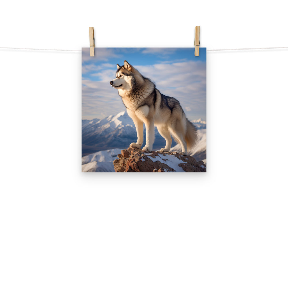 Alaskan Malamute Photo paper poster - PosterfyAI.com