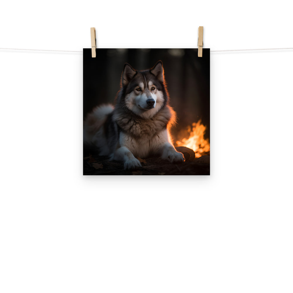 Alaskan Malamute Photo paper poster - PosterfyAI.com