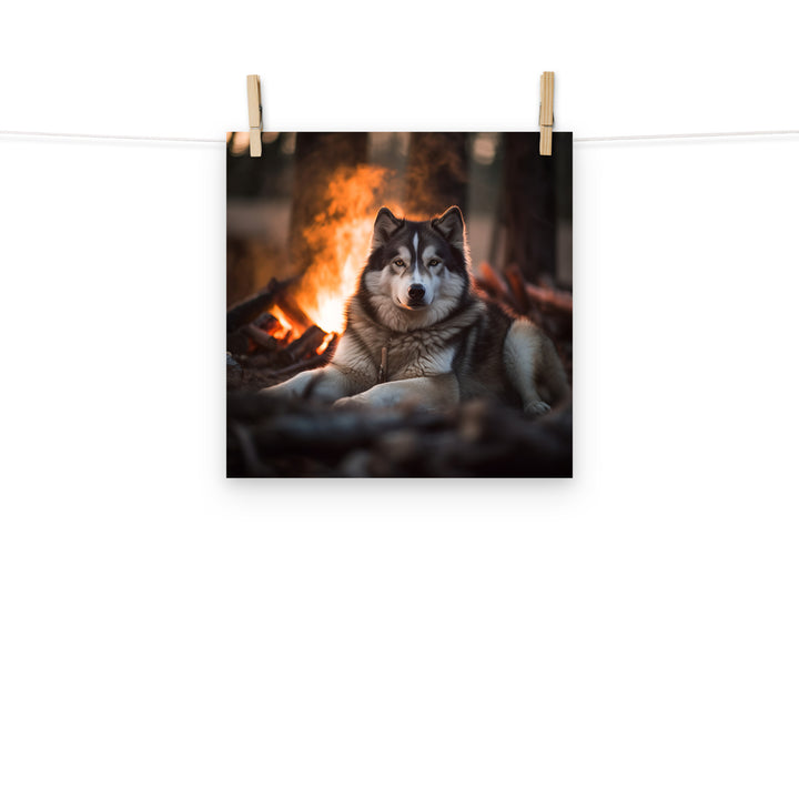 Alaskan Malamute Photo paper poster - PosterfyAI.com