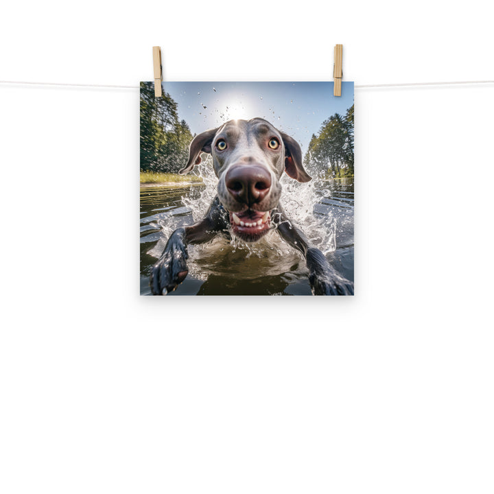 Weimaraner Photo paper poster - PosterfyAI.com