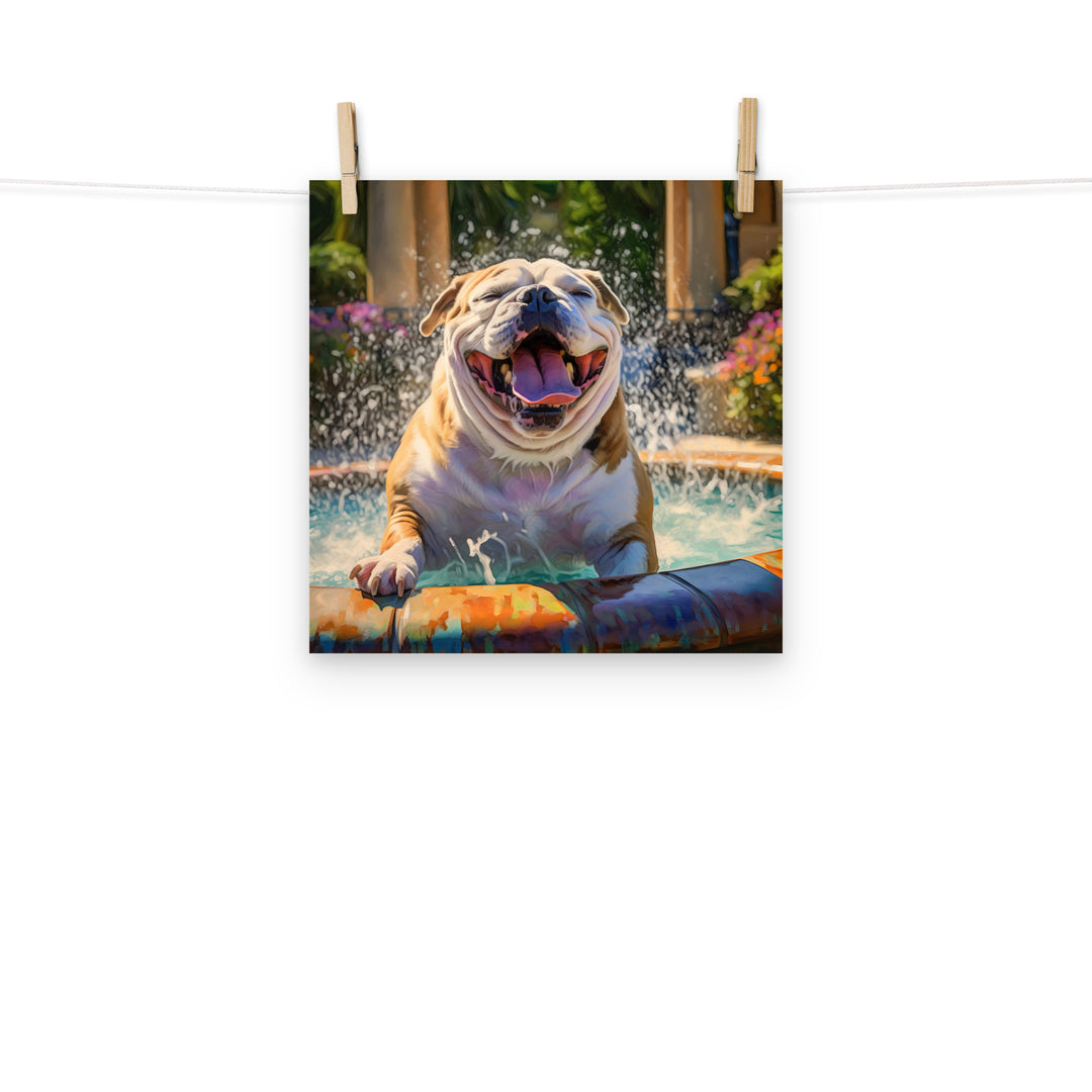 Bulldog Photo paper poster - PosterfyAI.com