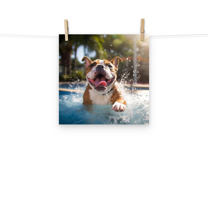 Bulldog Photo paper poster - PosterfyAI.com