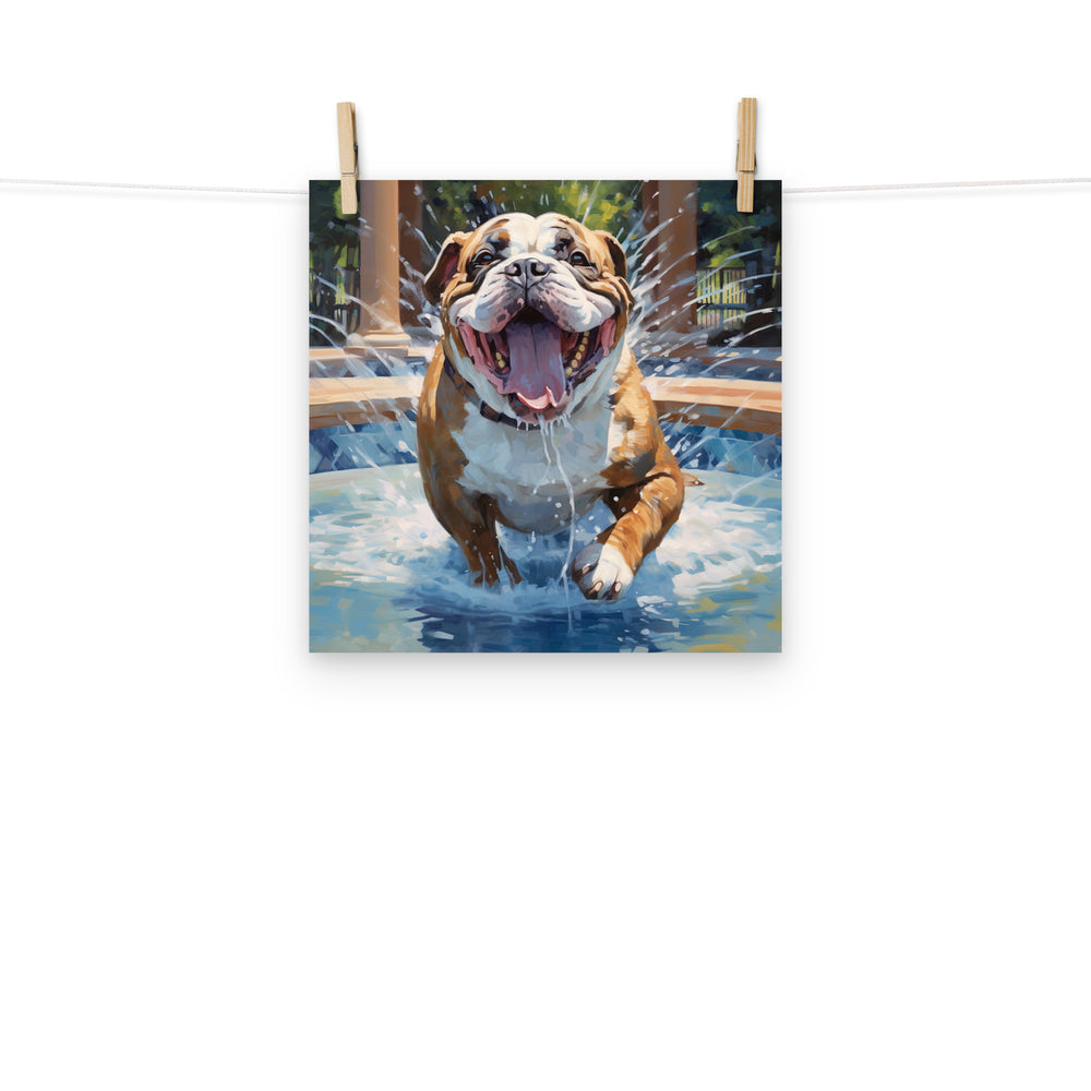 Bulldog Photo paper poster - PosterfyAI.com