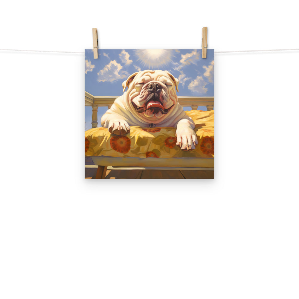 Bulldog Photo paper poster - PosterfyAI.com