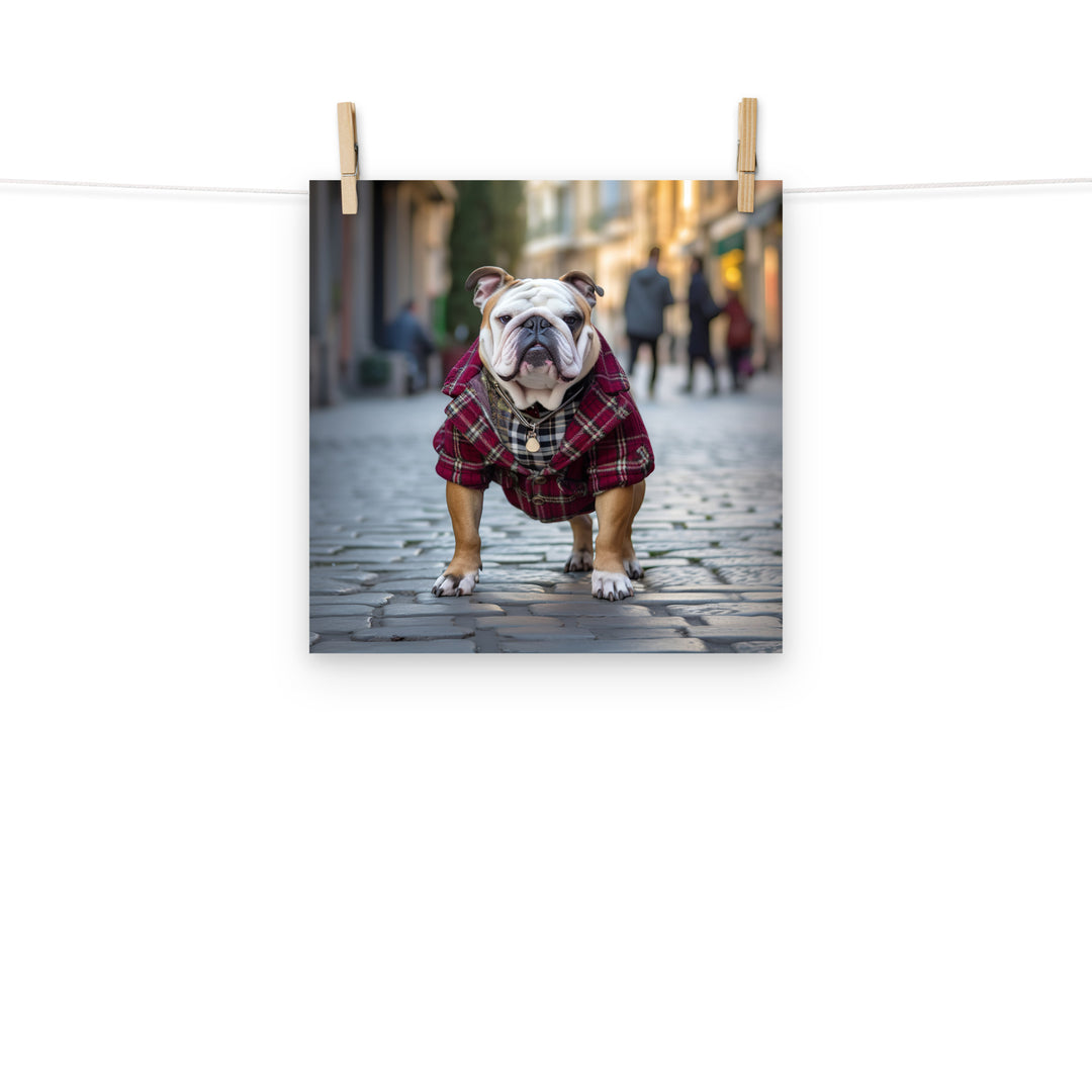 Bulldog Photo paper poster - PosterfyAI.com