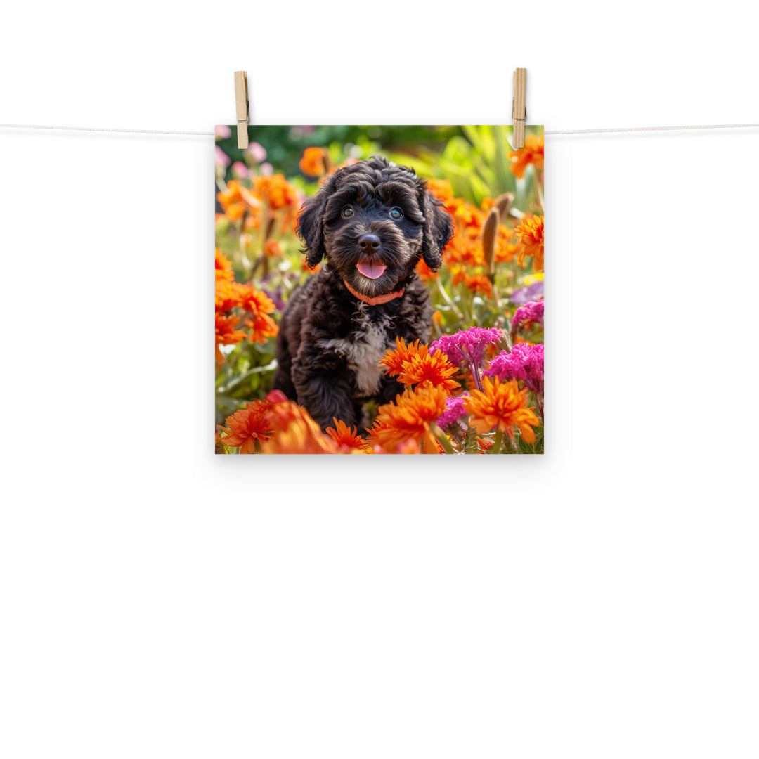 Portuguese Water Dog Photo paper poster - PosterfyAI.com