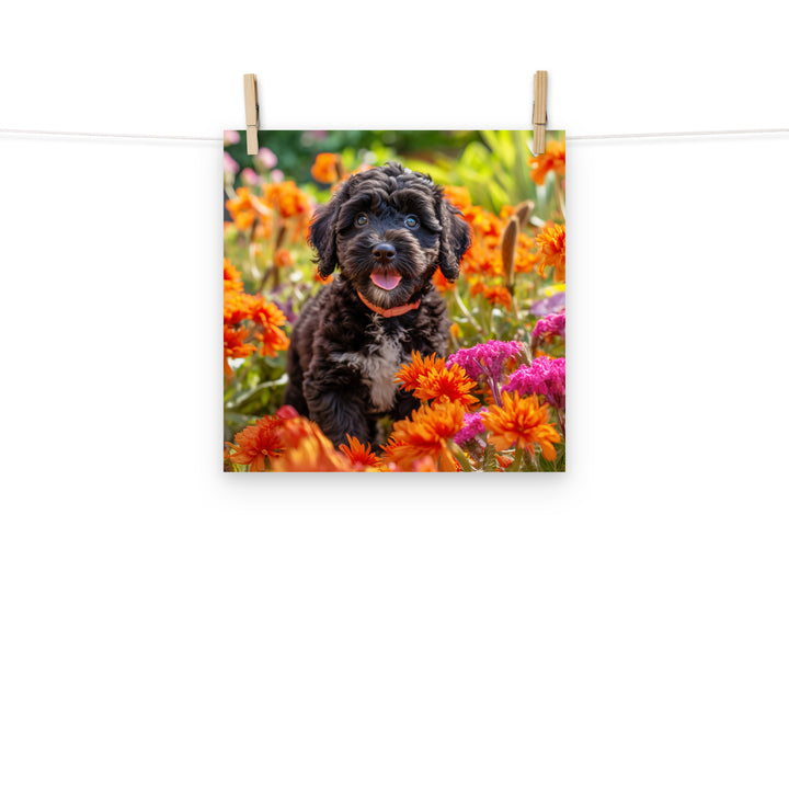 Portuguese Water Dog Photo paper poster - PosterfyAI.com