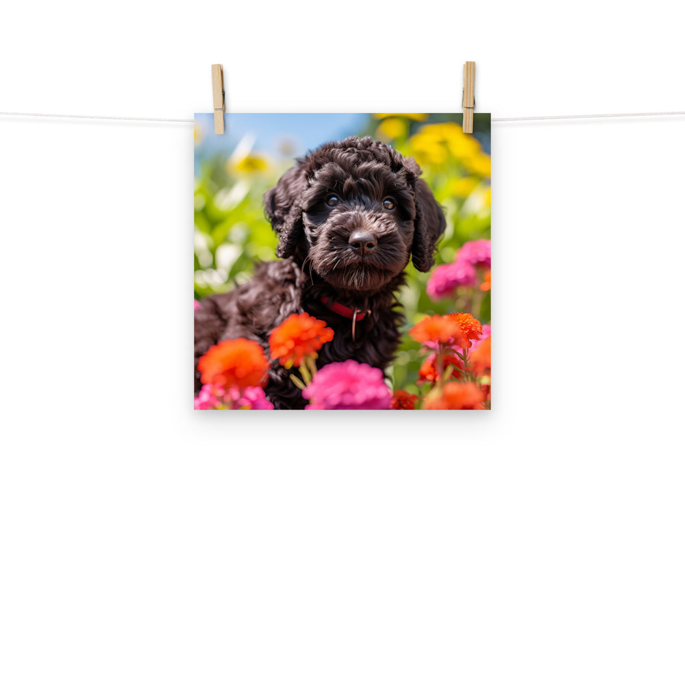 Portuguese Water Dog Photo paper poster - PosterfyAI.com