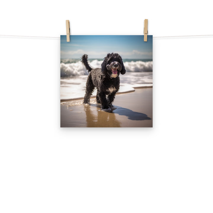 Portuguese Water Dog Photo paper poster - PosterfyAI.com