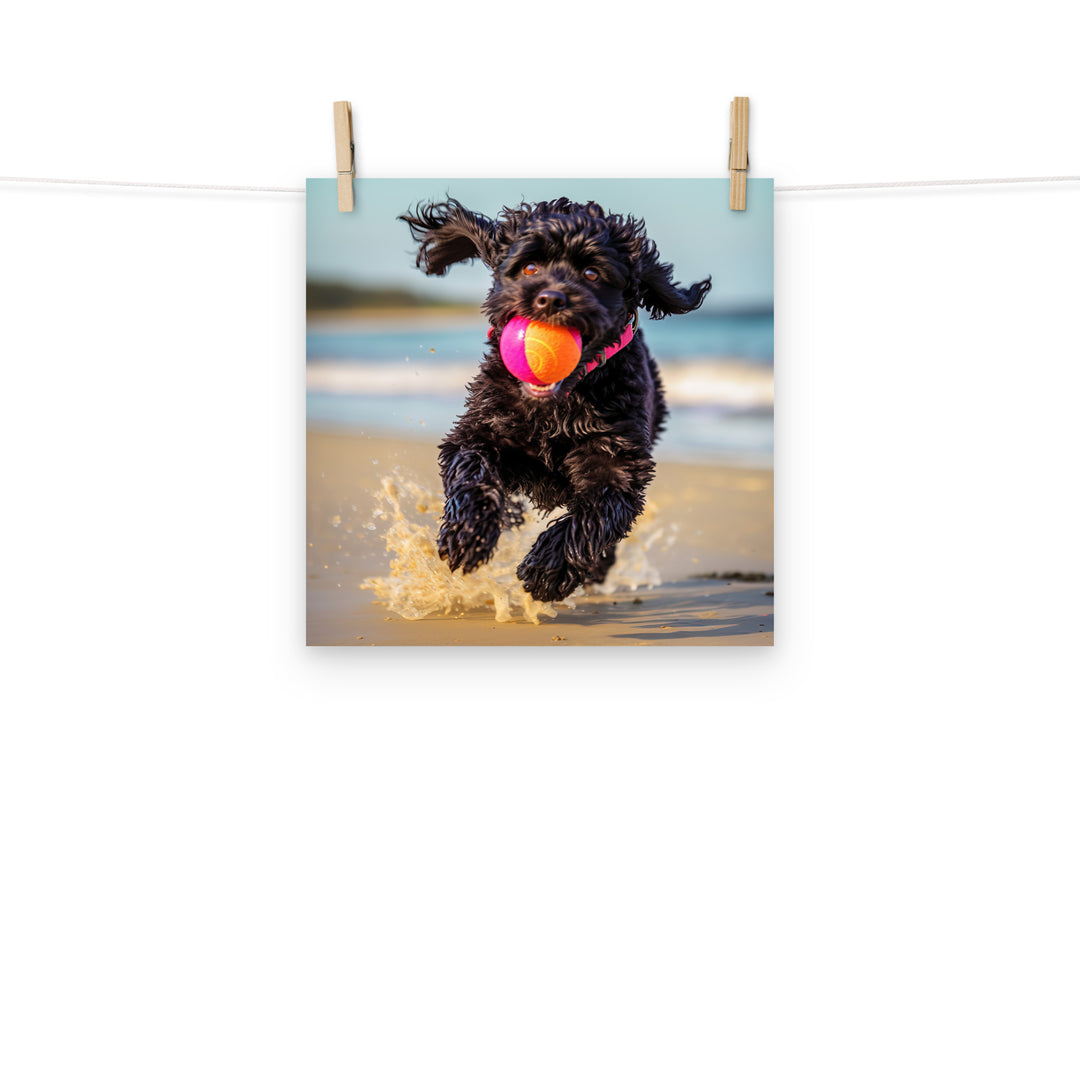 Portuguese Water Dog Photo paper poster - PosterfyAI.com