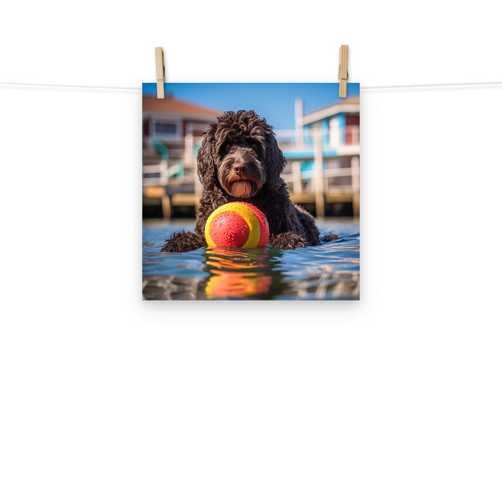 Portuguese Water Dog Photo paper poster - PosterfyAI.com