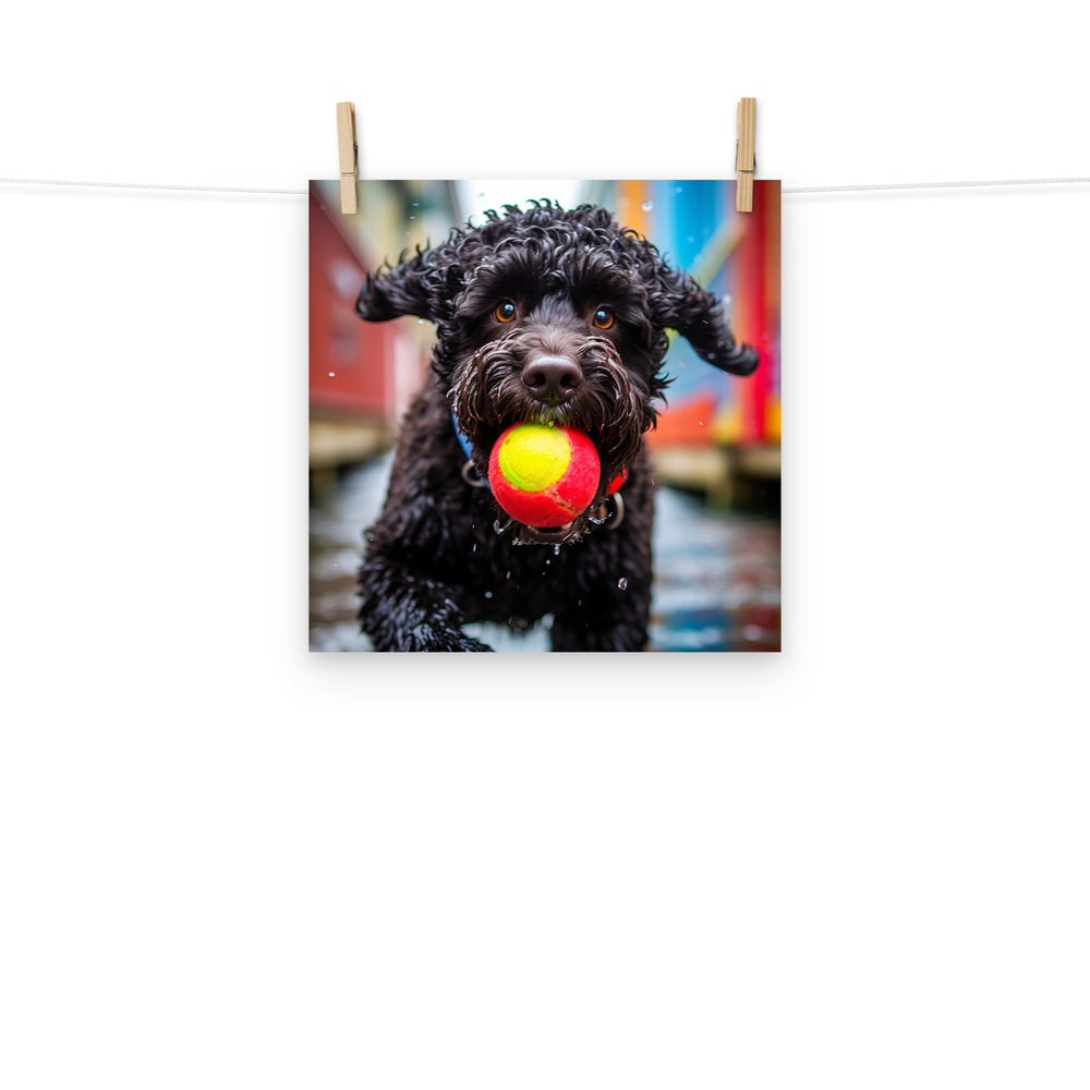 Portuguese Water Dog Photo paper poster - PosterfyAI.com