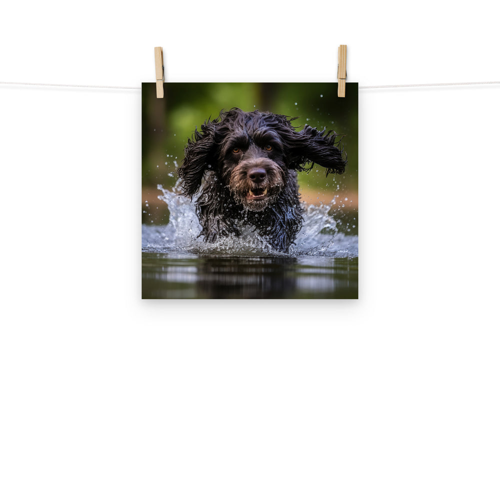 Portuguese Water Dog Photo paper poster - PosterfyAI.com