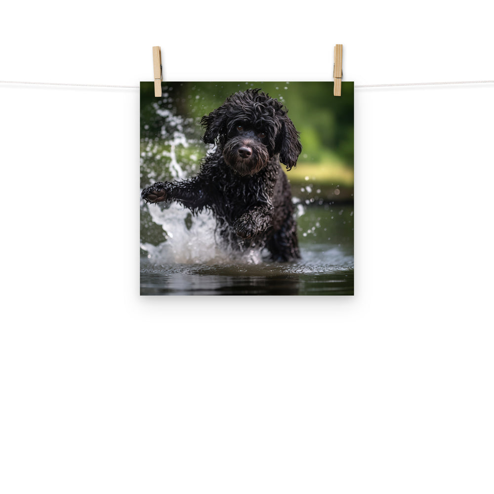 Portuguese Water Dog Photo paper poster - PosterfyAI.com