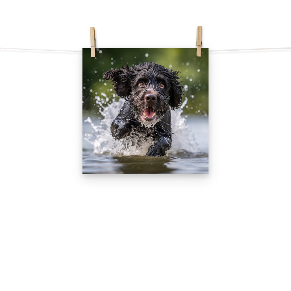 Portuguese Water Dog Photo paper poster - PosterfyAI.com