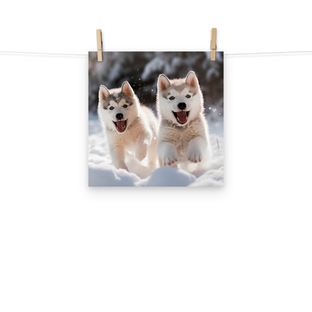 Siberian Husky Photo paper poster - PosterfyAI.com