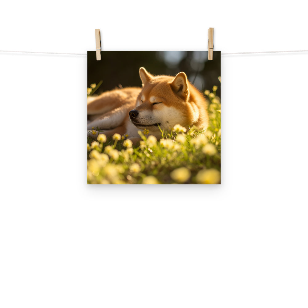 Shiba Inu Photo paper poster - PosterfyAI.com