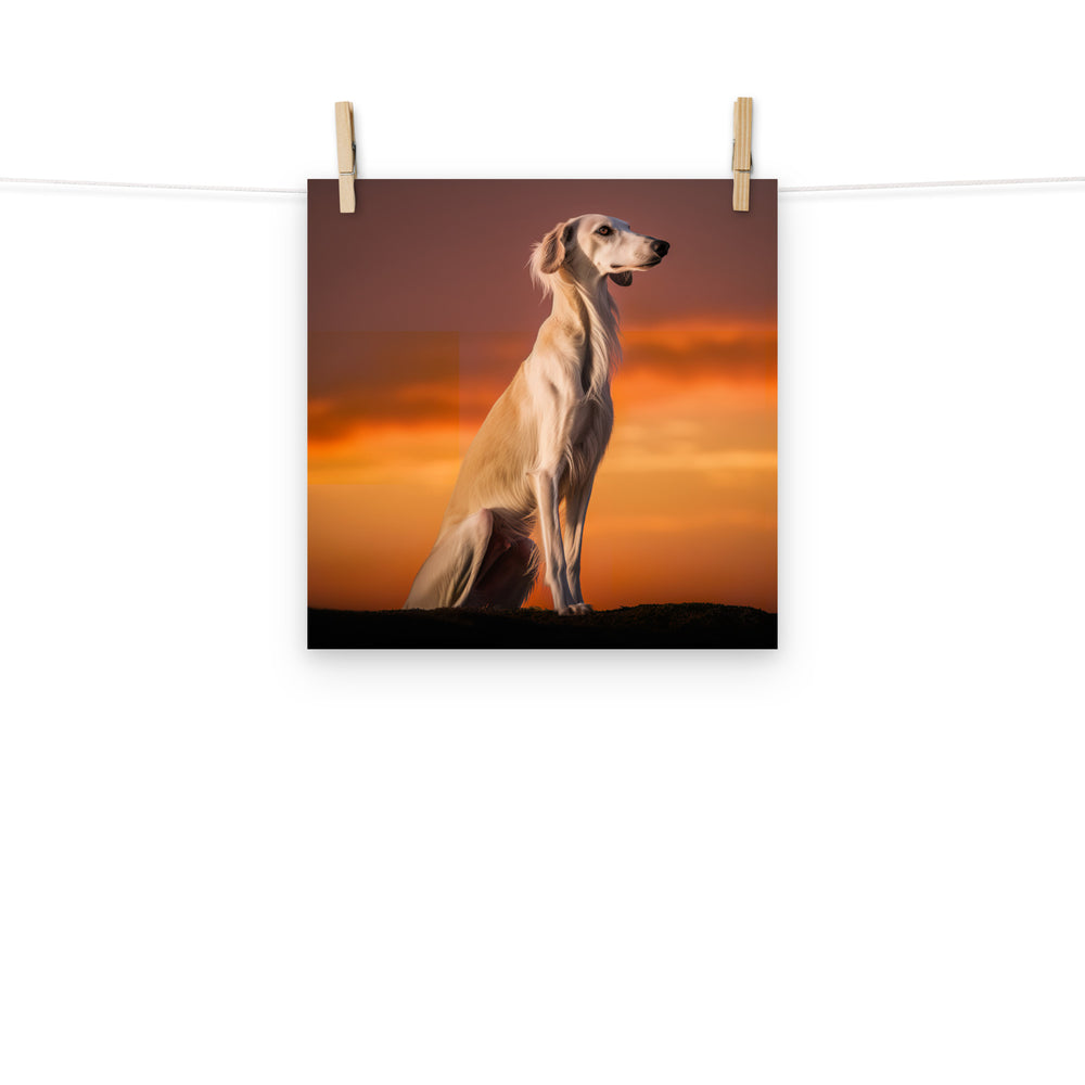 Saluki Photo paper poster - PosterfyAI.com