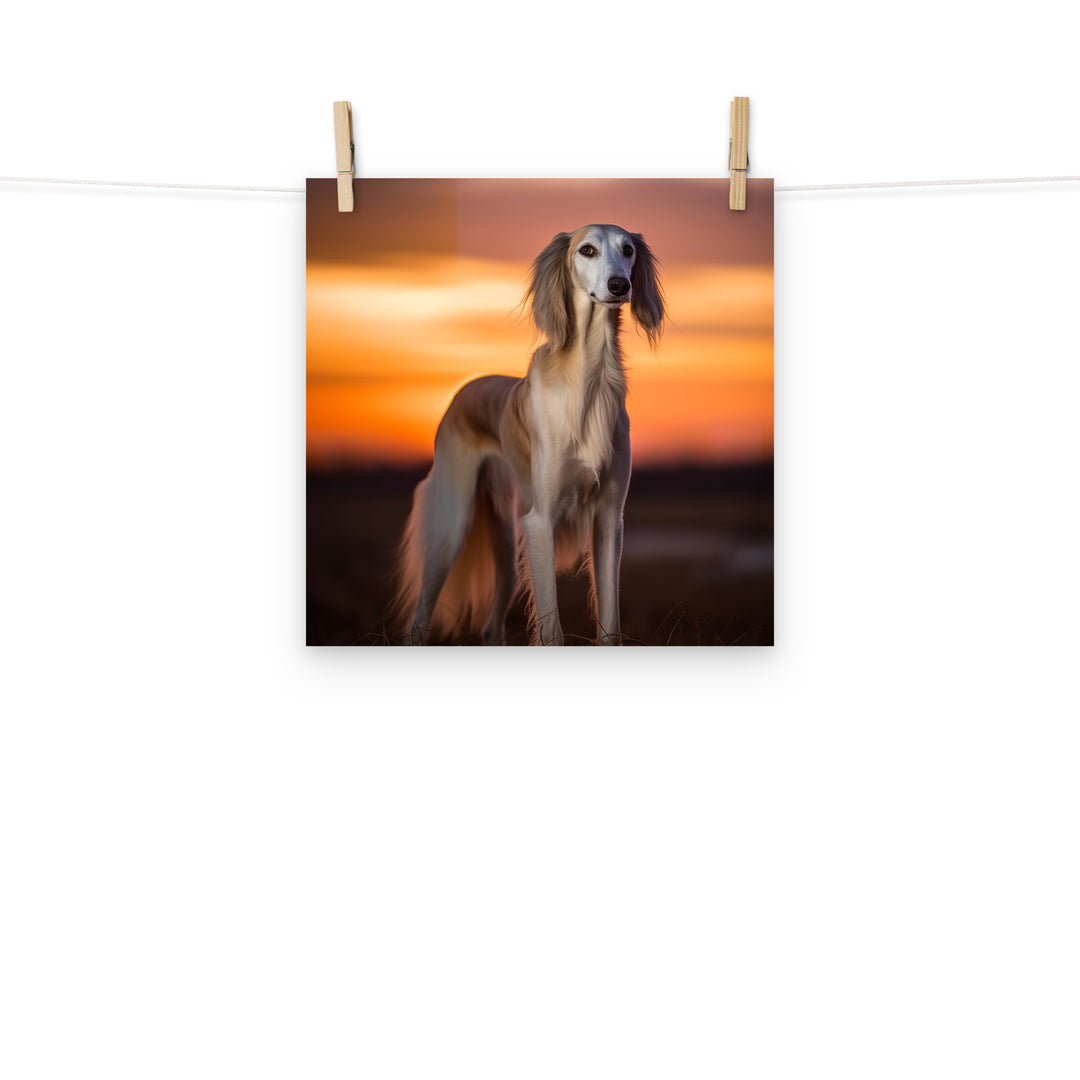 Saluki Photo paper poster - PosterfyAI.com