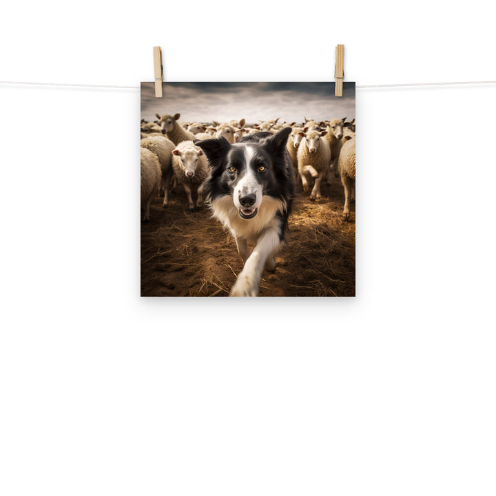 Border Collie Photo paper poster - PosterfyAI.com