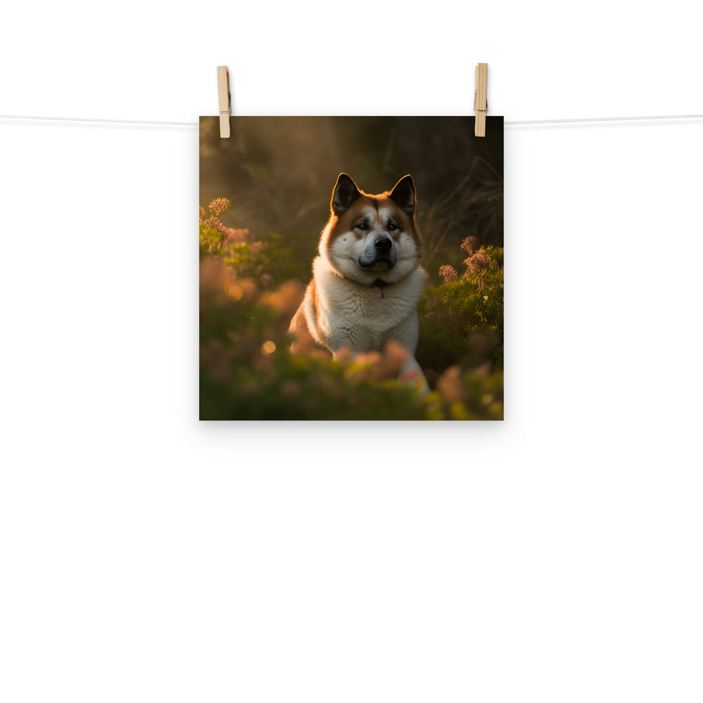 Akita Photo paper poster - PosterfyAI.com