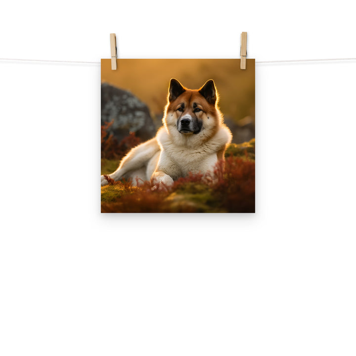 Akita Photo paper poster - PosterfyAI.com