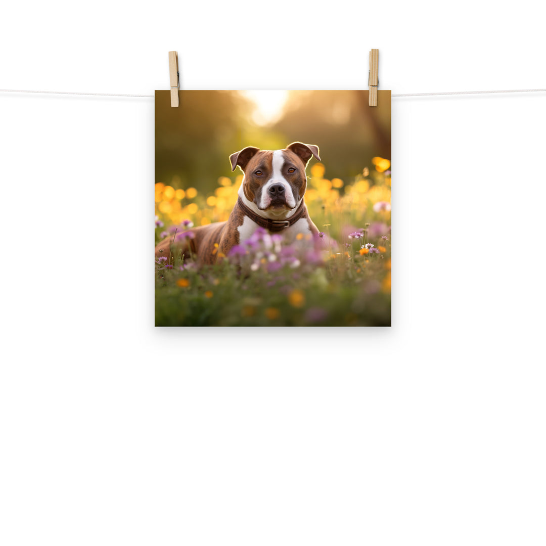 American Staffordshire Terrier Photo paper poster - PosterfyAI.com