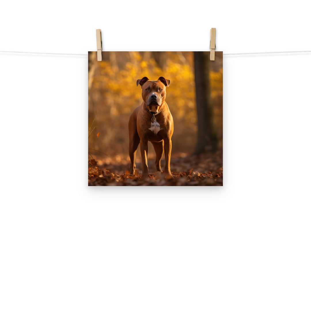 American Staffordshire Terrier Photo paper poster - PosterfyAI.com