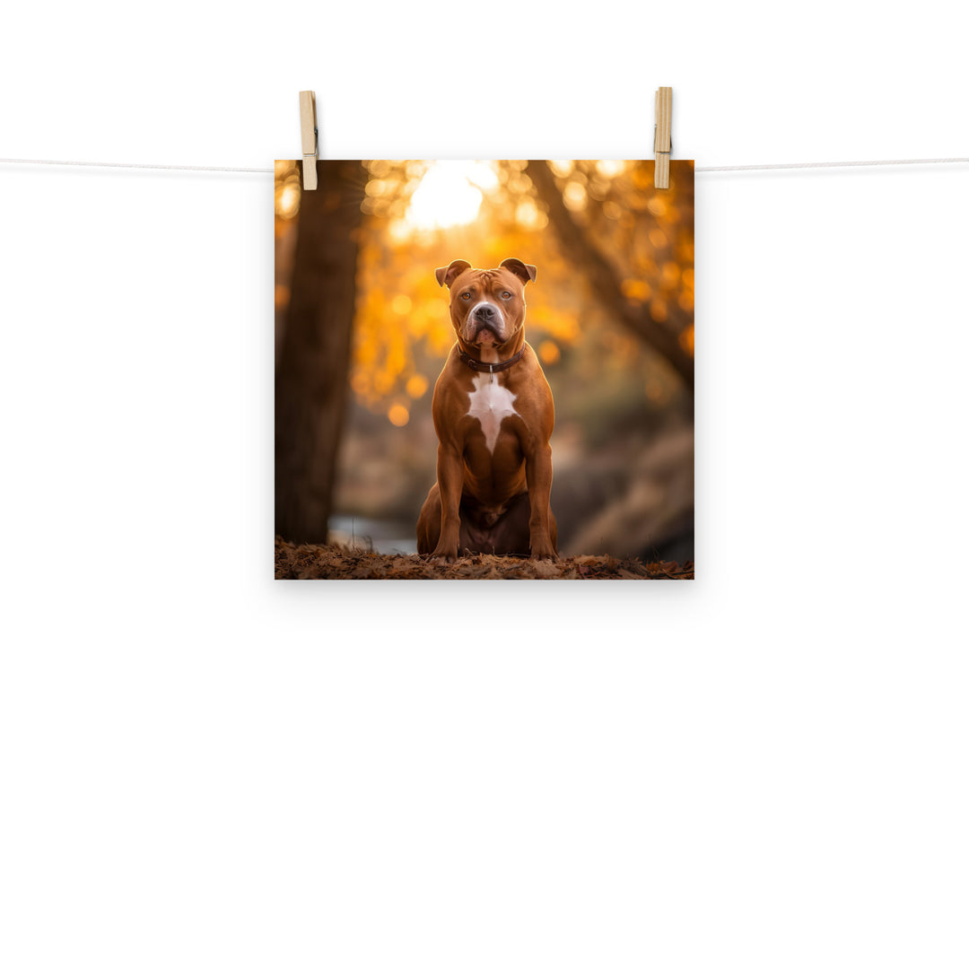 American Staffordshire Terrier Photo paper poster - PosterfyAI.com
