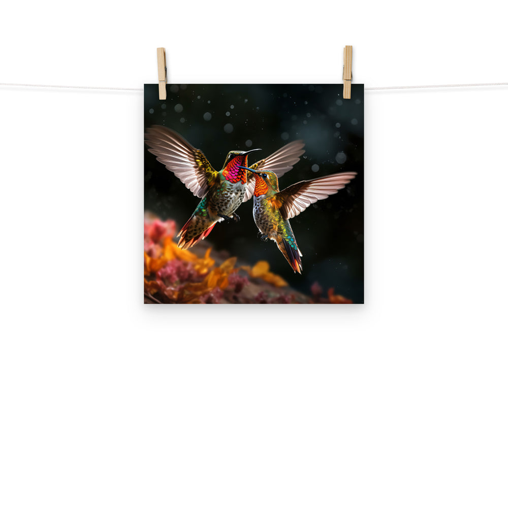 Hummingbird Photo paper poster - PosterfyAI.com