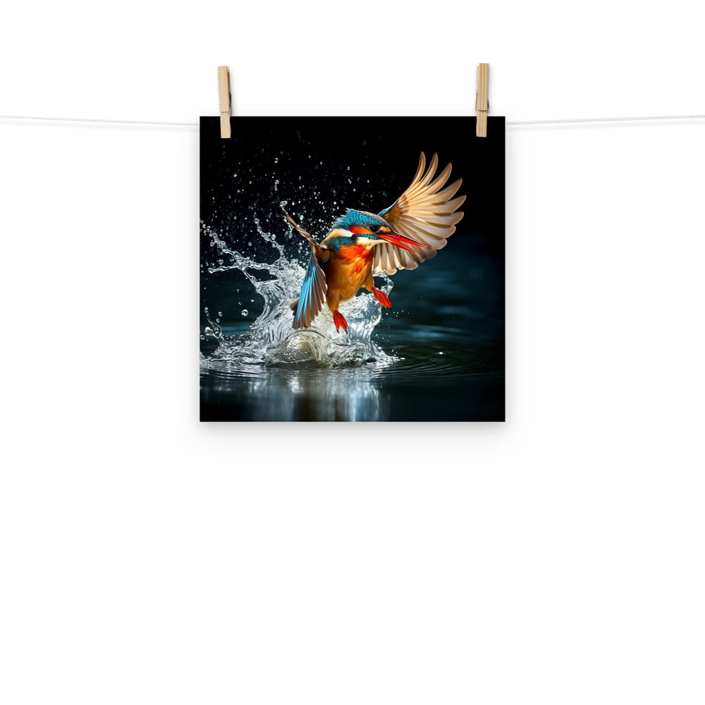Kingfisher Photo paper poster - PosterfyAI.com