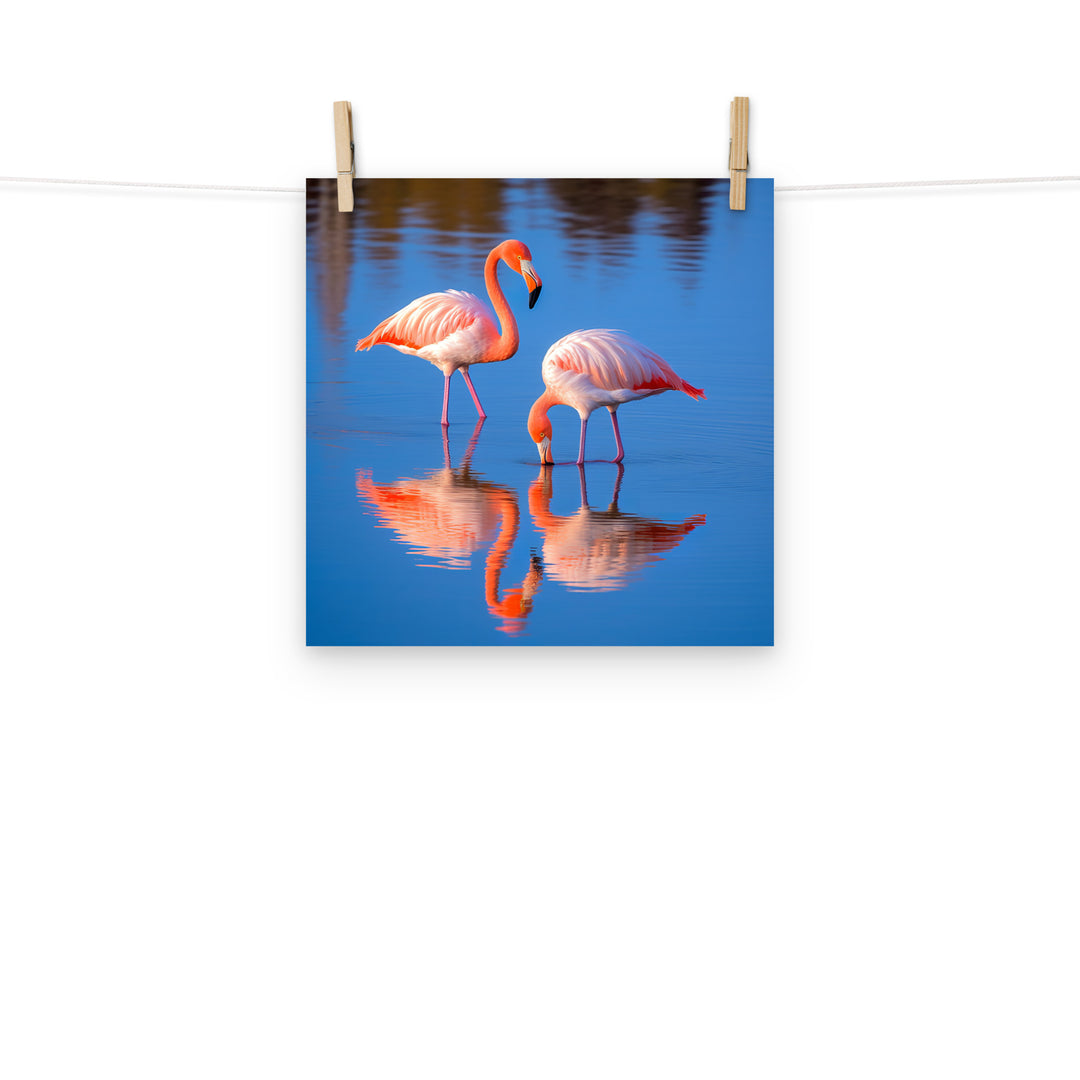 Flamingo Photo paper poster - PosterfyAI.com