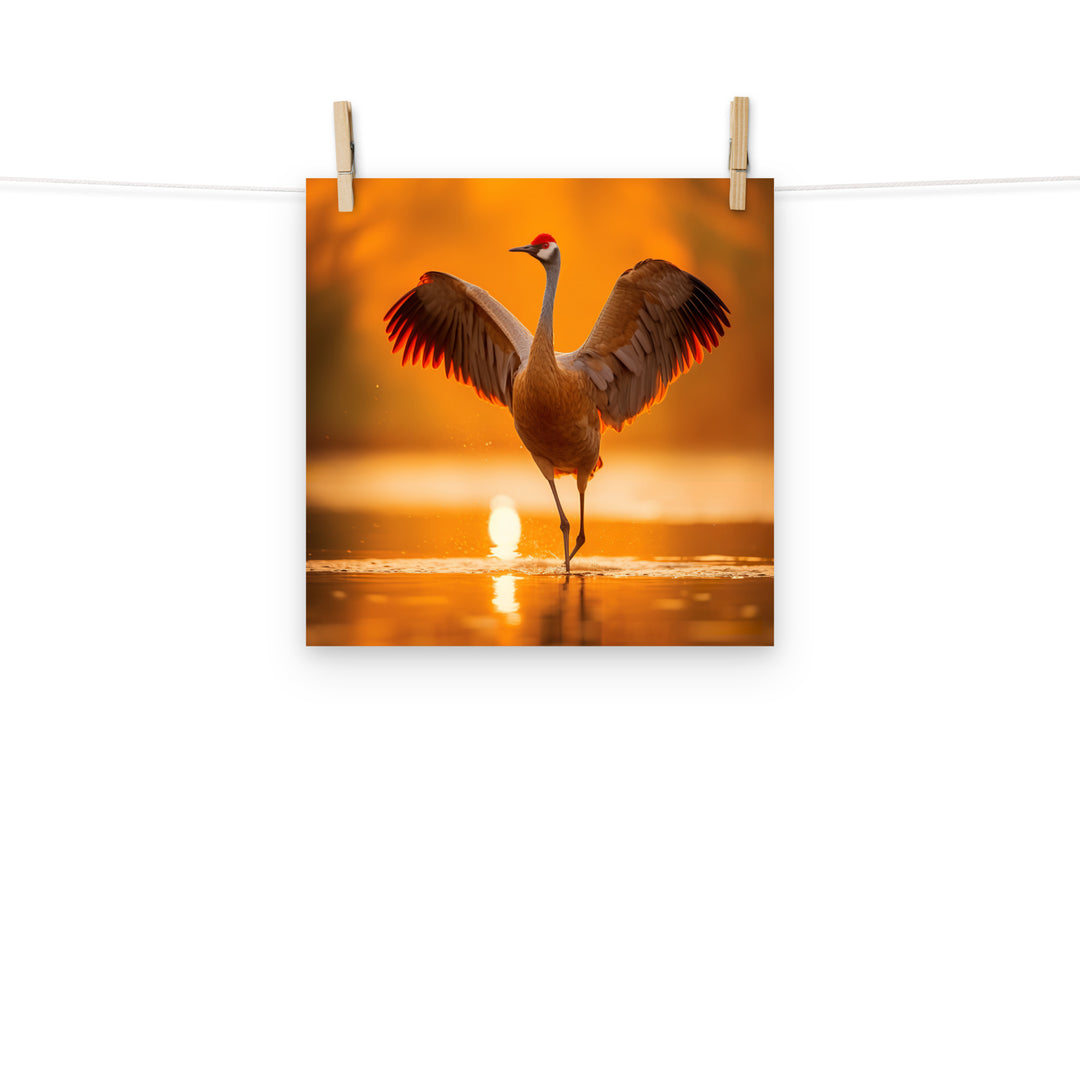 Crane Photo paper poster - PosterfyAI.com